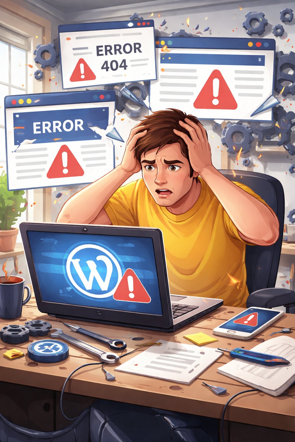 Frustrated developer with broken website